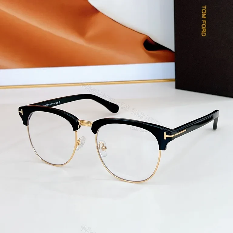 View 2 of Tom Ford Black & Silver Eyewear â€” Refined, Luxury Frame
