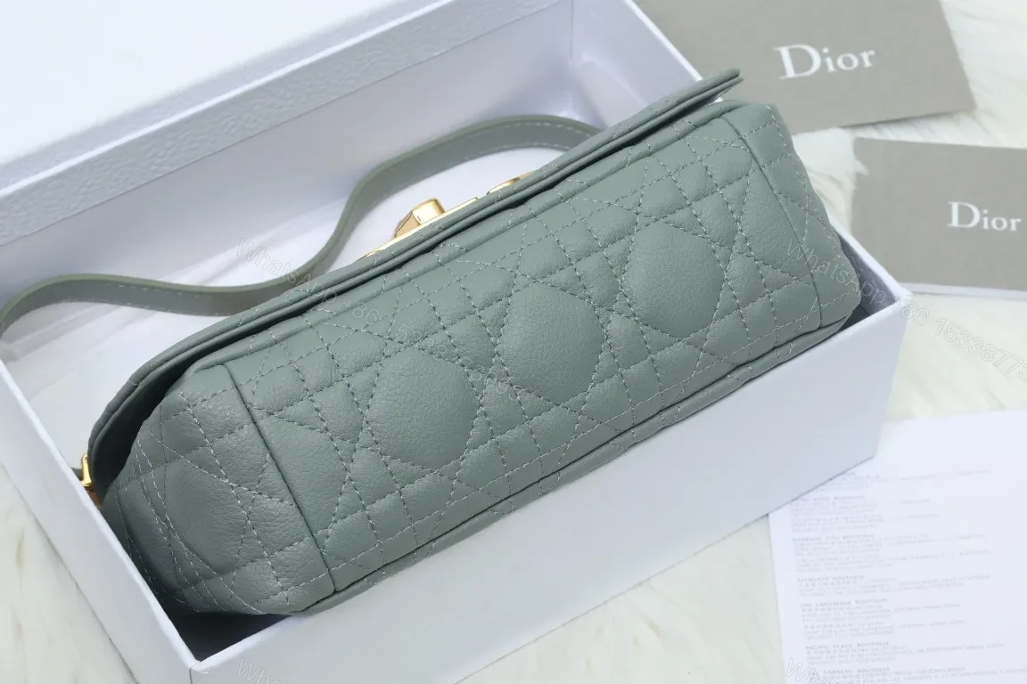 View 4 of Quilted Calfskin Crossbody with Gold Hardware Luxury