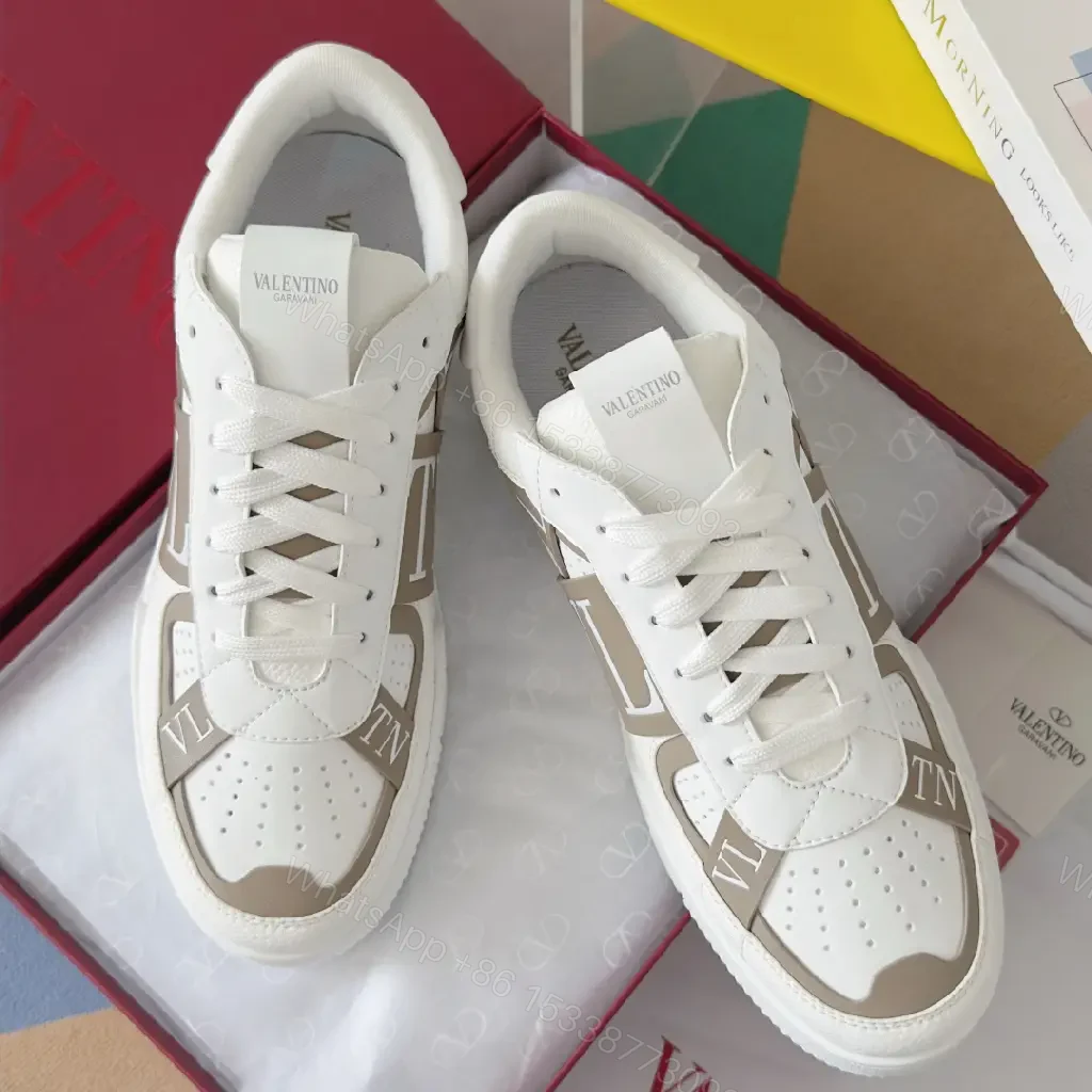 View 2 of White Leather Luxe Trainer: Subtle Designer-Influenced Accents