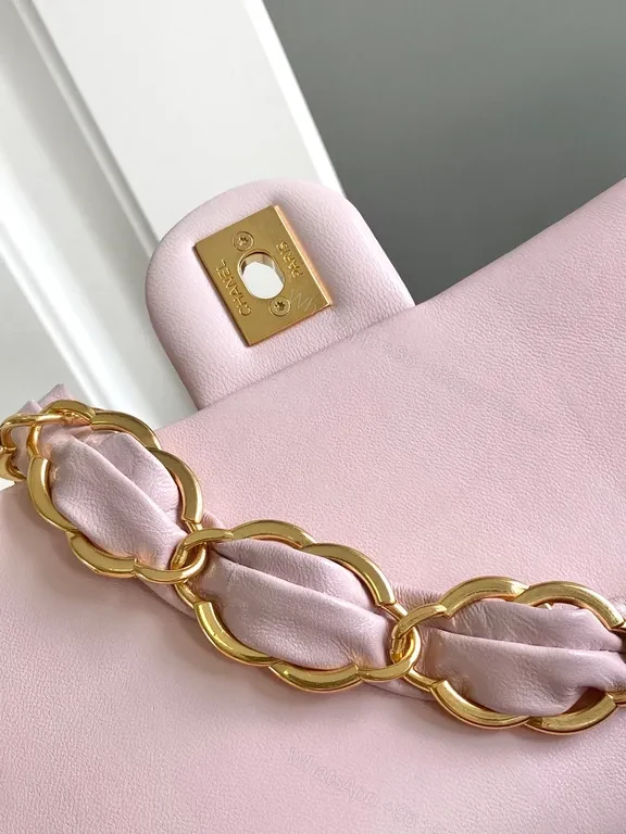 View 7 of Soft Pink Quilted Glam Bag: Compact Luxury Crossbody