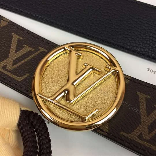 View 6 of LOUIS VUITTON MONOGRAM LV CIRCLE LOGO 35MM REVERSIBLE BELT – B154