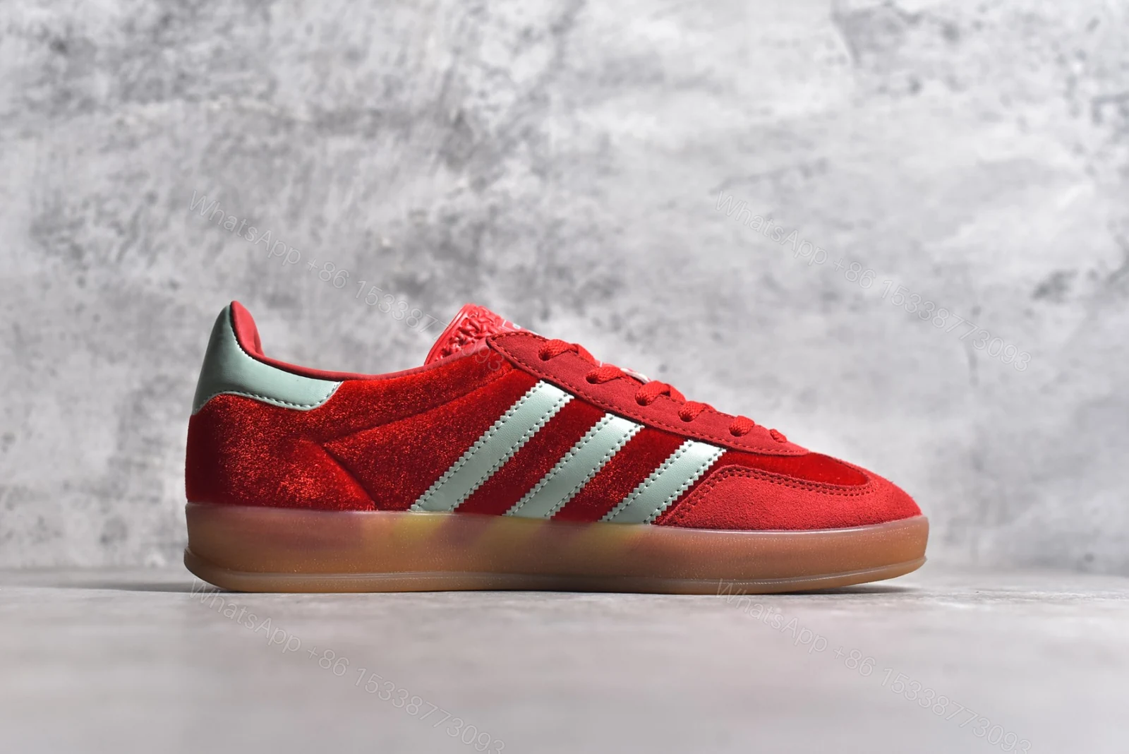 View 3 of Adidas Originals GAZELLE Indoor Trainers In Red