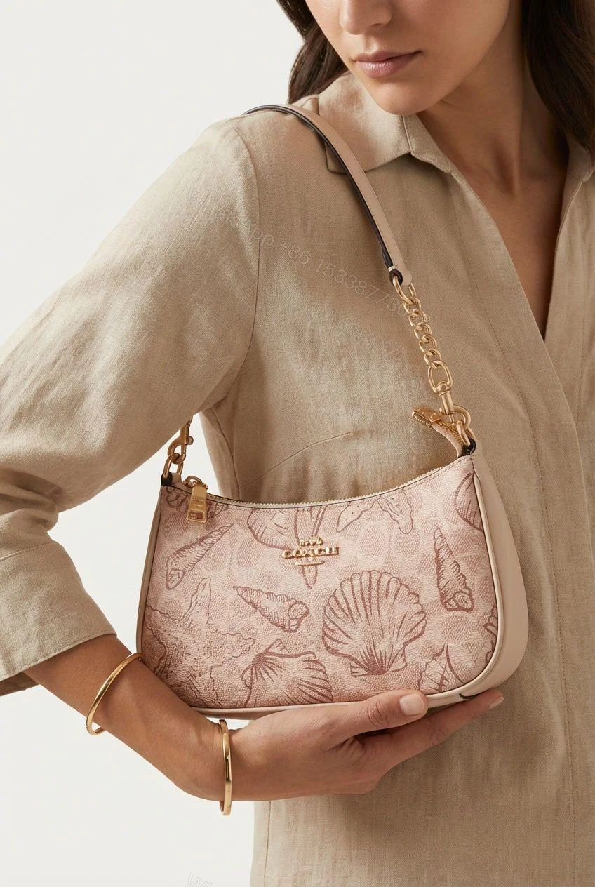Coach Teri Shoulder Bag Signature Canvas Printed Seashell First Copy | AAA+ Replica — view 1