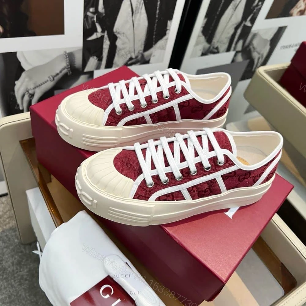 View 4 of GUCCI WOMEN CHUNKY SNEAKER ROSSO ANCORA ‎816879 FABZZ 8545