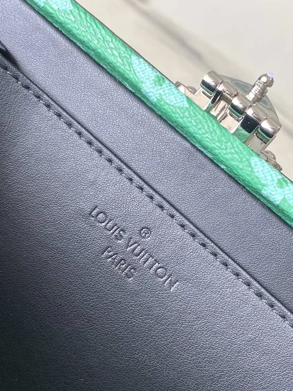 View 2 of Green Monogram Structured Bag - LV-Inspired, Durable, Versatile