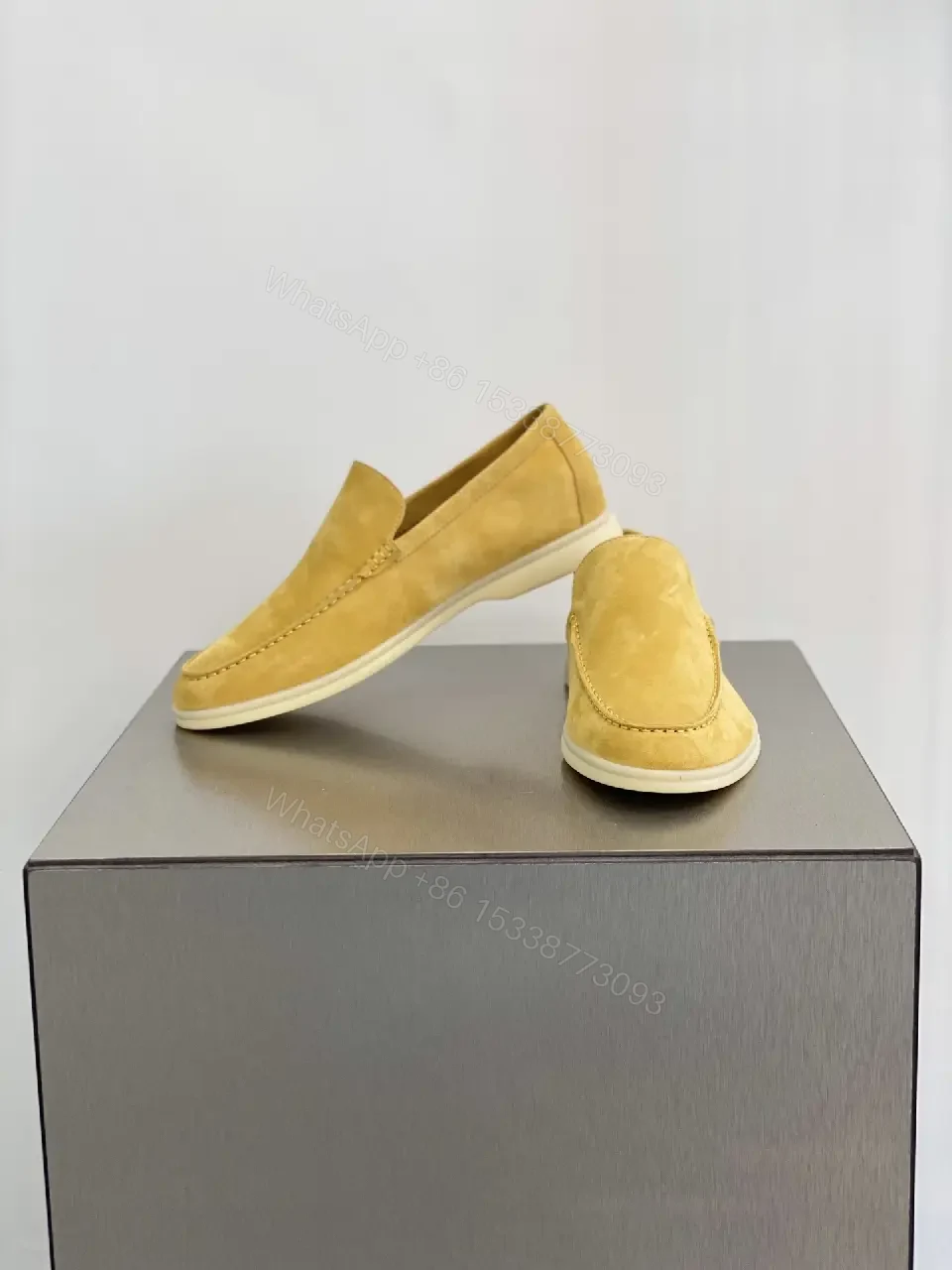 View 4 of Warm Suede Slip-Ons with Visible Craft for Everyday Luxury