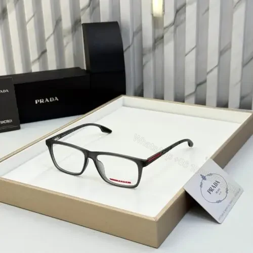 View 3 of Prada Rectangle Grey Optical Frame