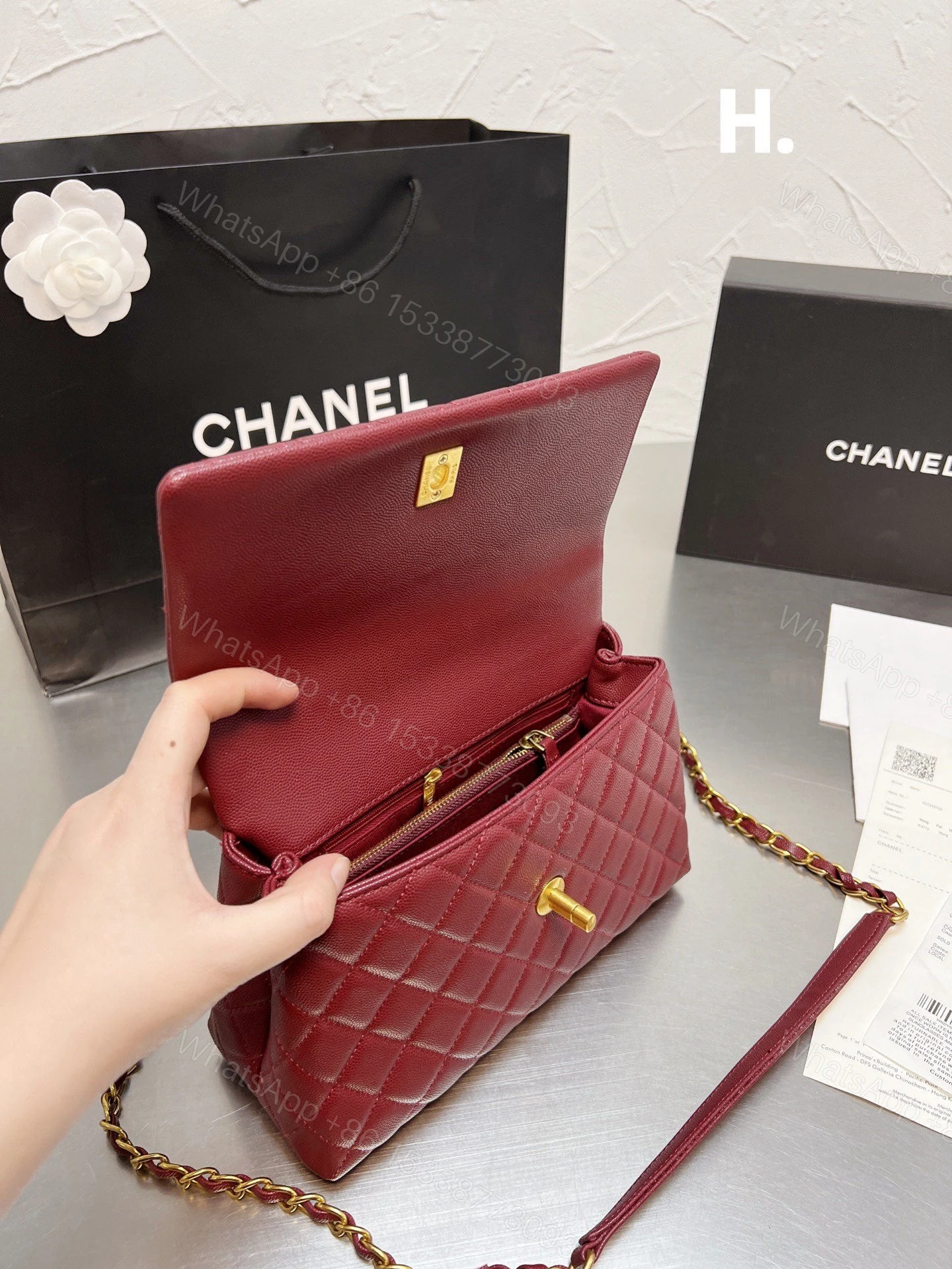 View 4 of Chanel Medium Coco Handle Bag