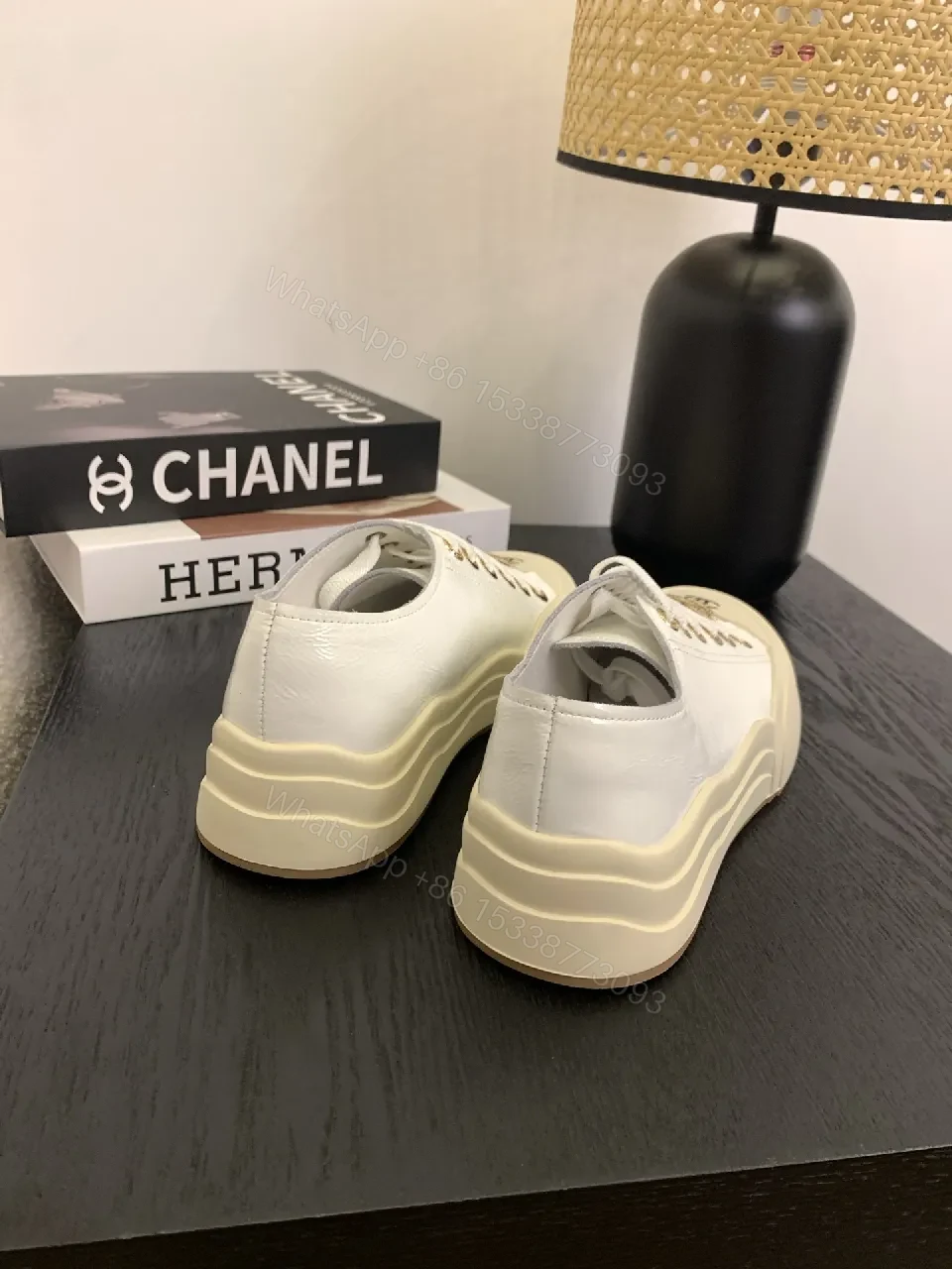 View 3 of Cream-White Leather Sneakers: Subtle Opulence, Everyday Luxury