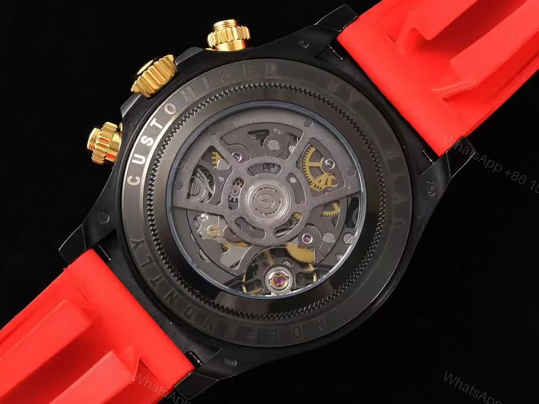 View 8 of Bold red gold daytona replica 40MM Carbon Skeleton Edition RG-DAYTONA-CARBON-RED-GOLD
