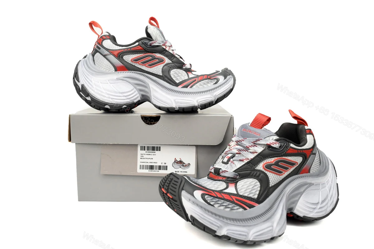 View 2 of Balenciaga 10 XL Grey Black Red 784342 W2MV2 0311