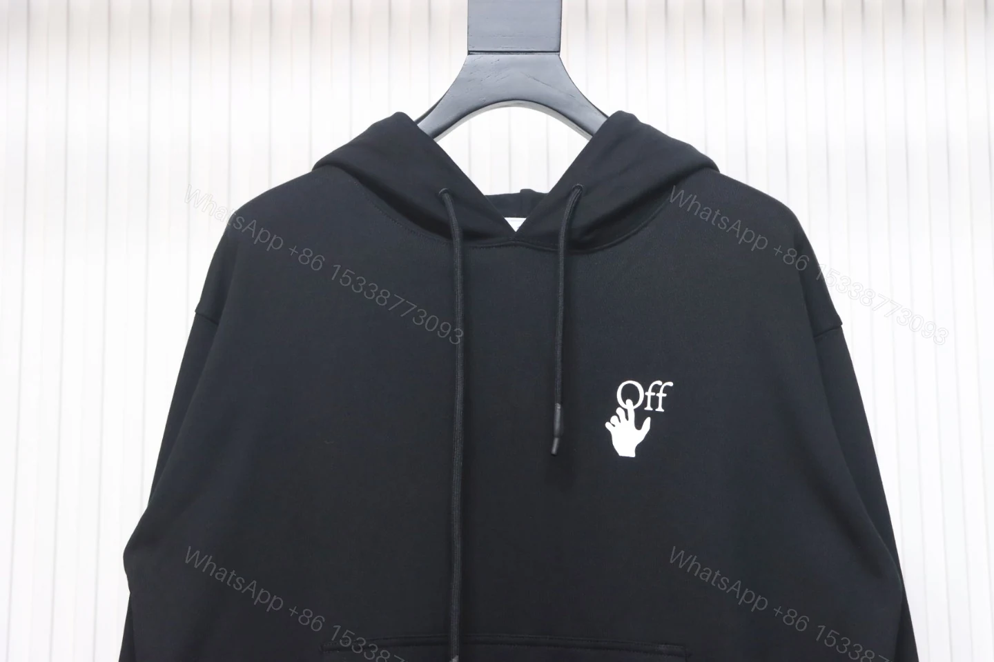 View 5 of Off-white Caravaggio black and white religious hoodie