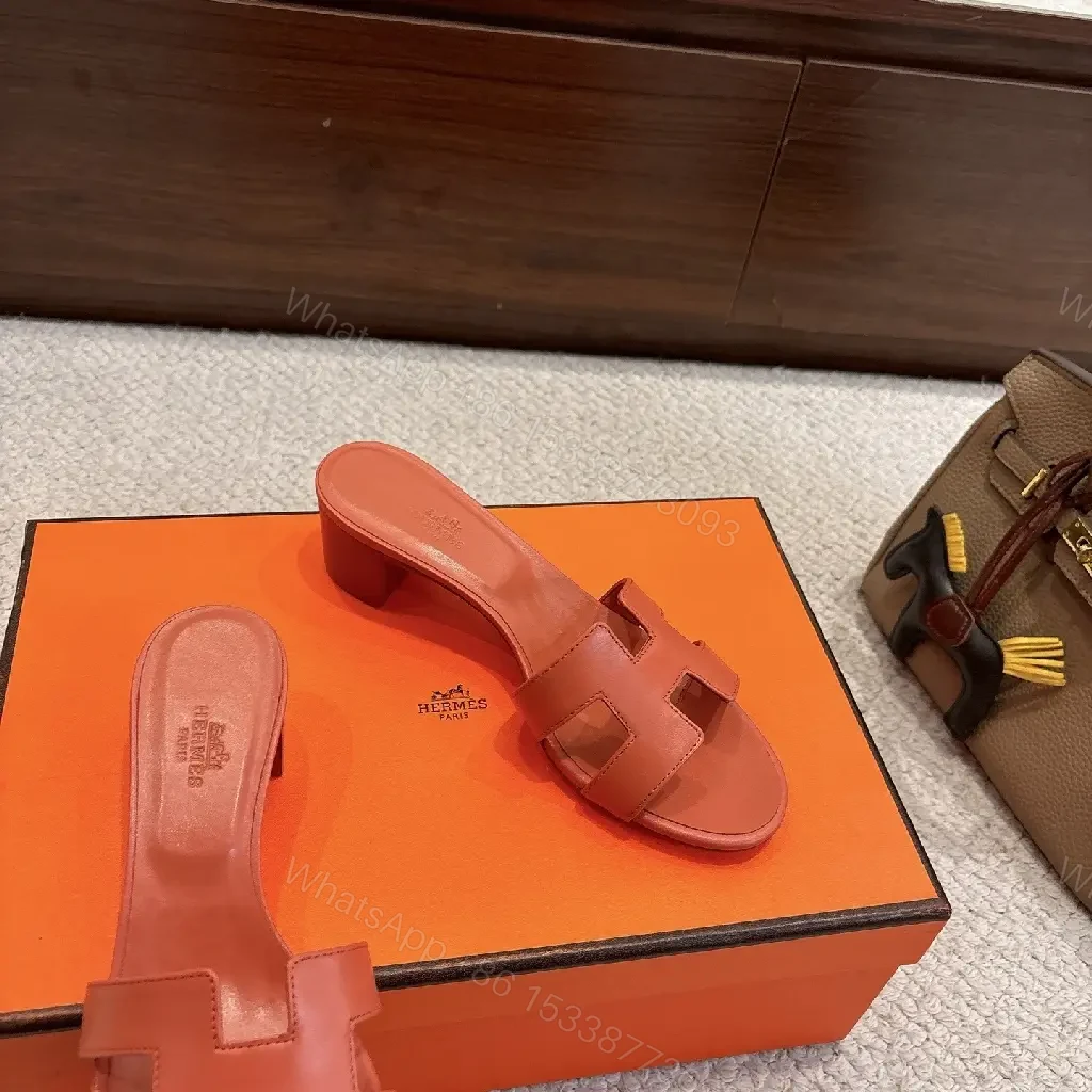 View 9 of Terracotta Leather Structured Sandal with Block Heel