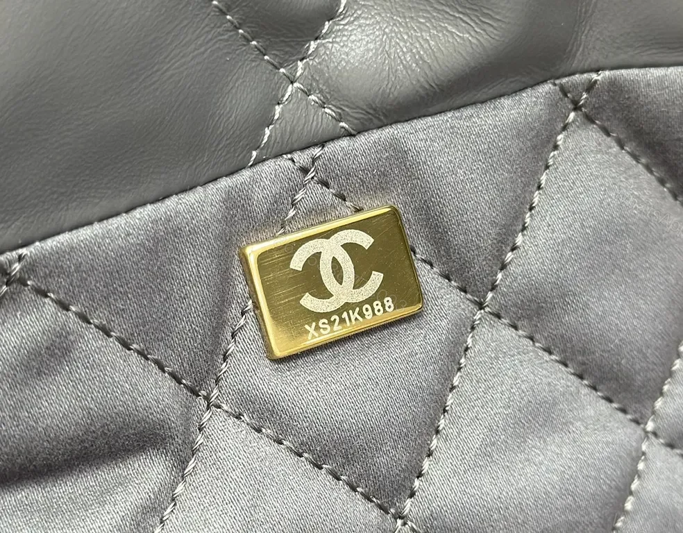 View 6 of Graphite Quilted Tote: Chanel-Inspired Luxury Everyday Bag