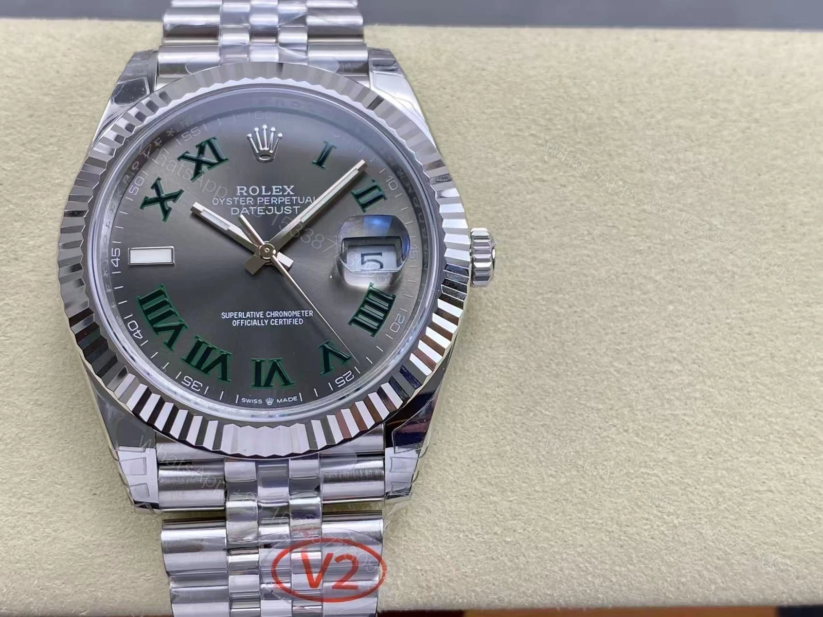 View 13 of Rolex Datejust 126334 Wimbledon Replica
