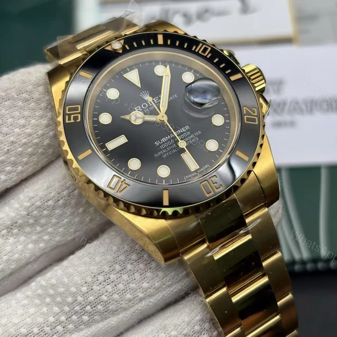 View 5 of Replica Rolex Submariner Gold/Black