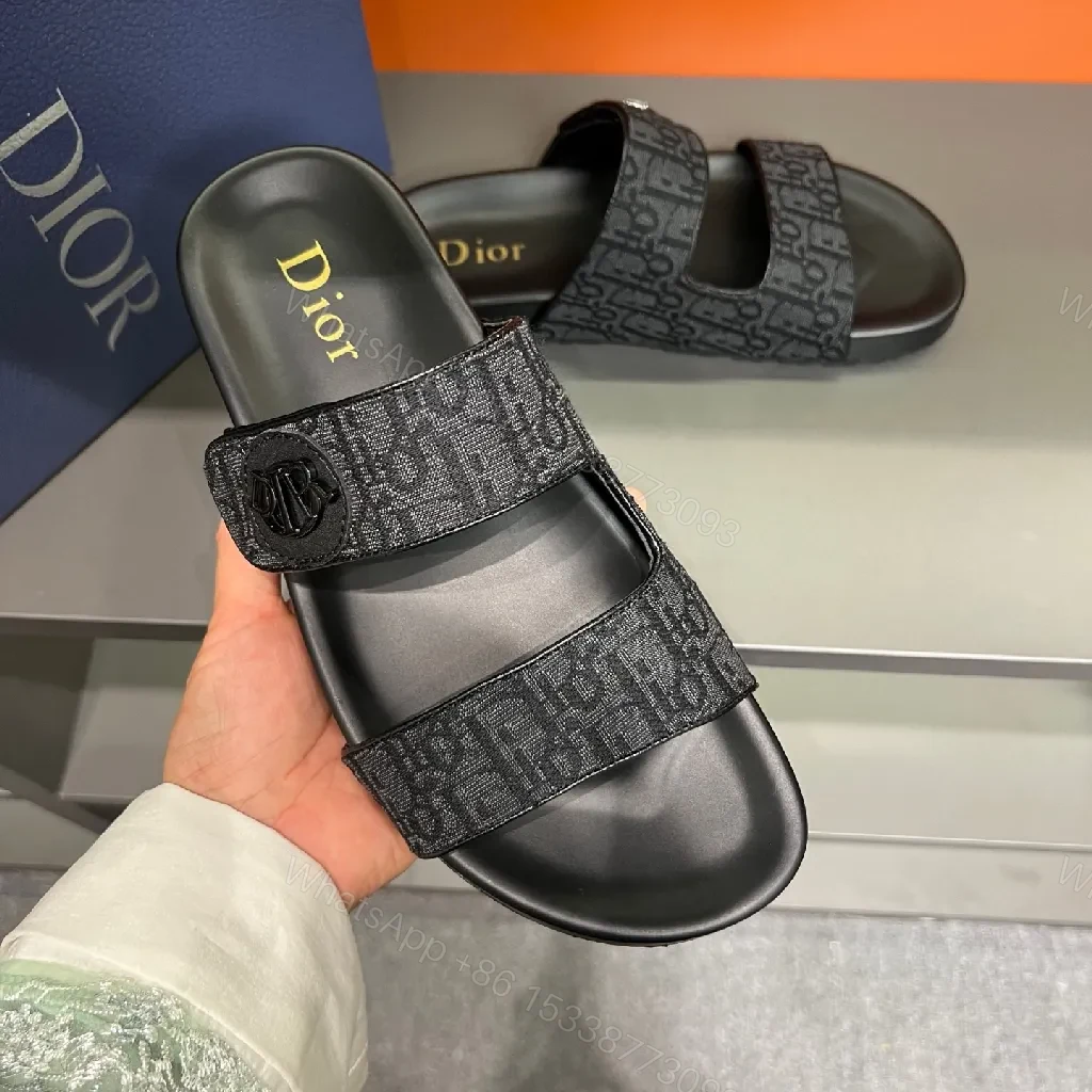 View 4 of Textured Jacquard Slip-Ons: Luxe Comfort Slides