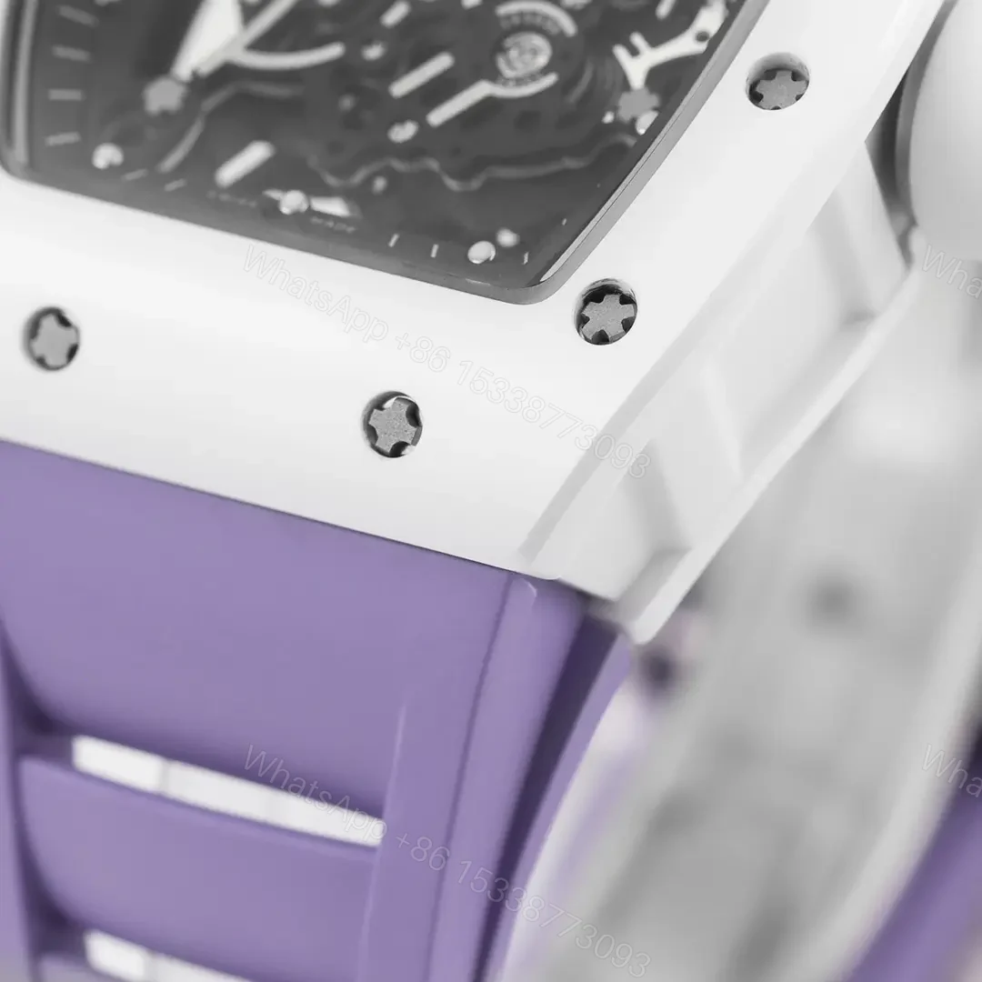 View 5 of APS Factory – KU+ KV-V5 White Ceramic Watch Purple Strap – KU+ KV-V5 Black Ceramic Watch Purple Strap