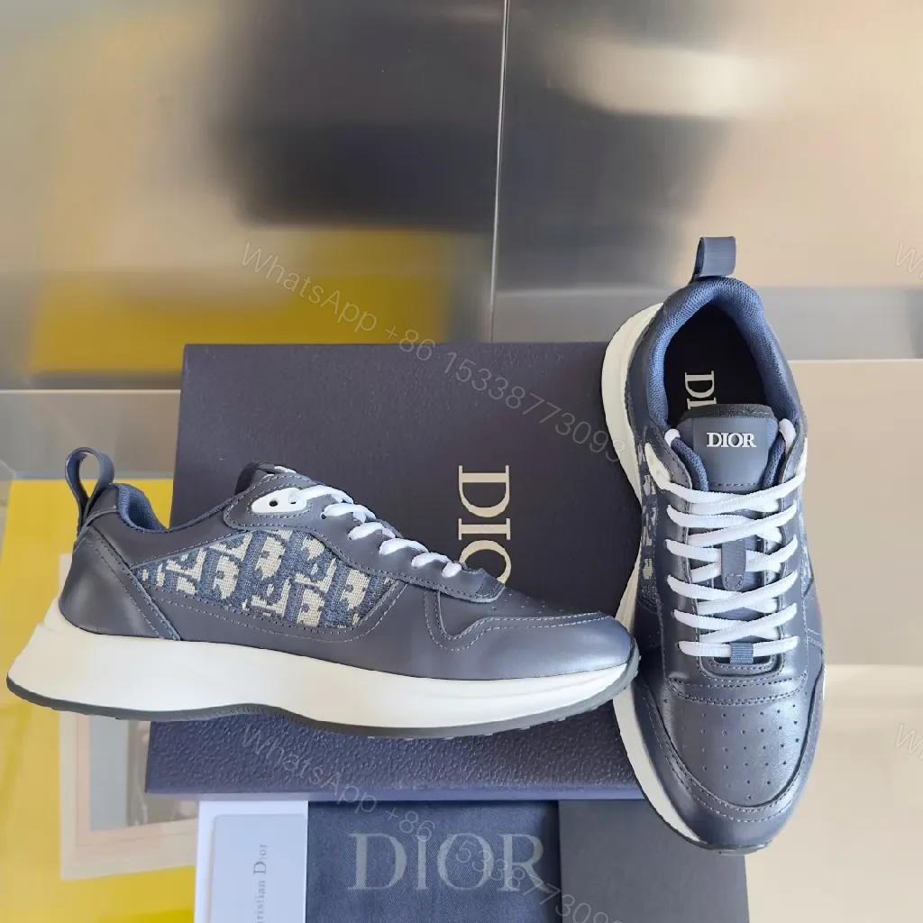 View 7 of Premium Leather High-Top Sneakers with Contrast Panels