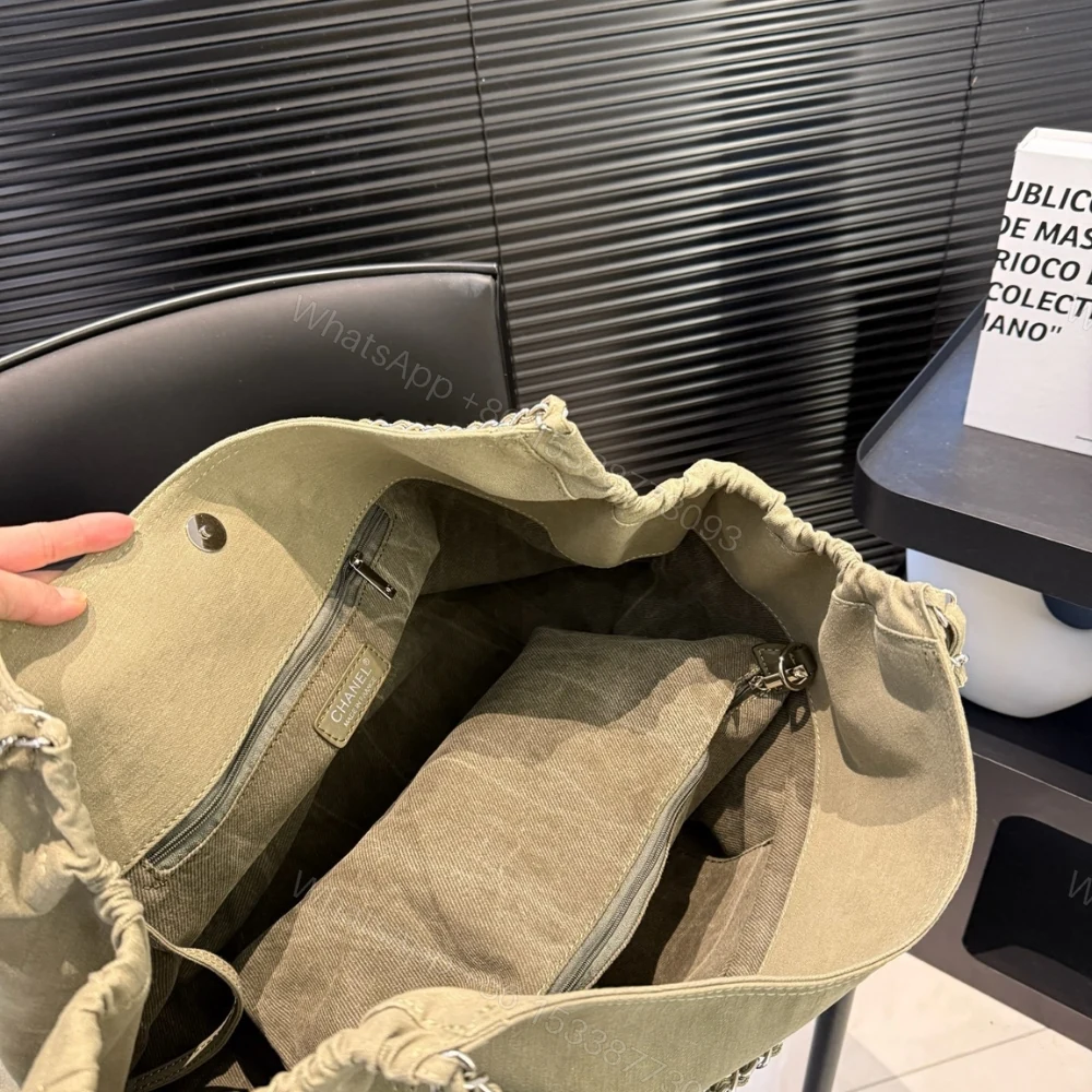 View 6 of Chanel Large Hobo Bag Khaki Yellow 42Cm