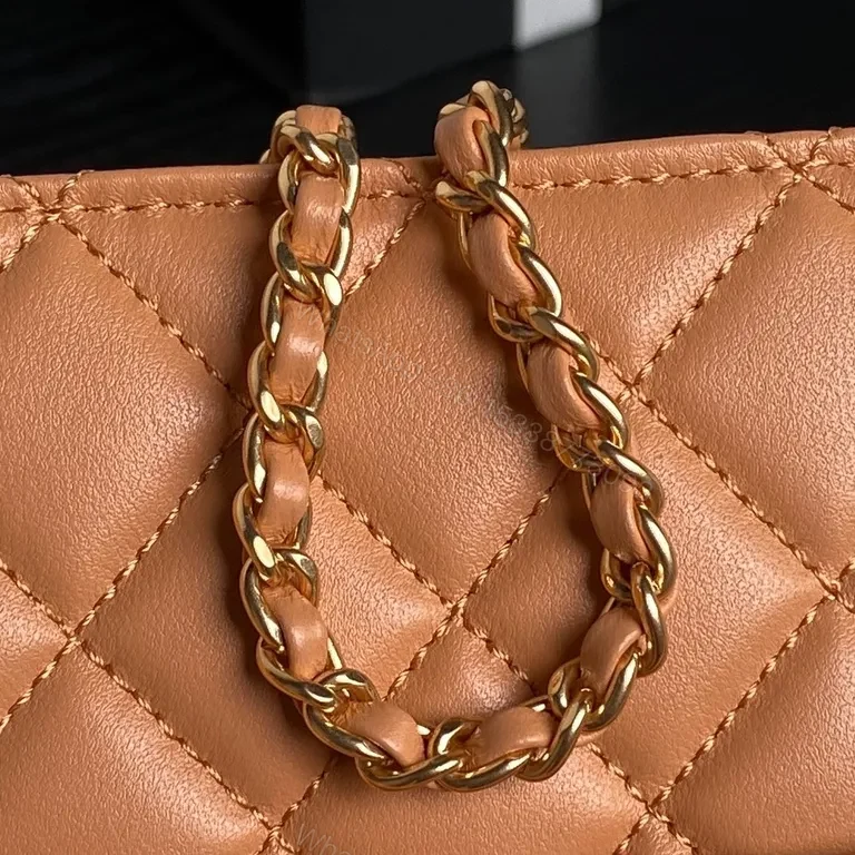 View 3 of Coral Quilted Handbag: Luxe Chain-Linked Everyday Glamance