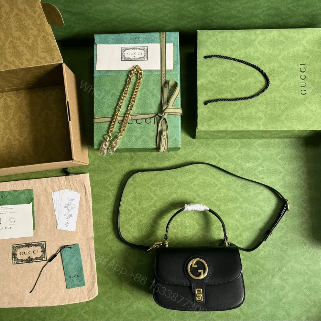 Branded Women’s Handbag Gucci Blondie Handle Super Smooth Leather 23x15cm — view 1