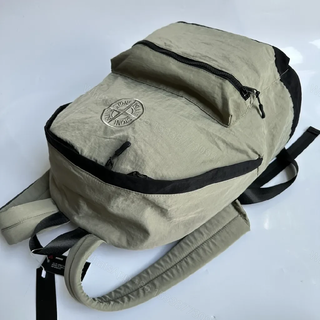 View 9 of Olive Stone Texture Backpack: Durable Everyday Carrier