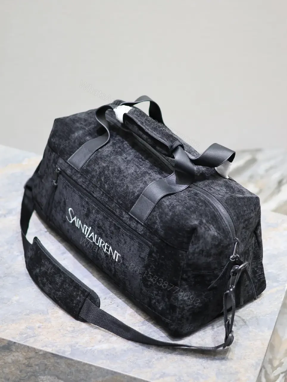 View 2 of Compact Luxe Duffel: Premium Textured Carryall with Subtle Detail