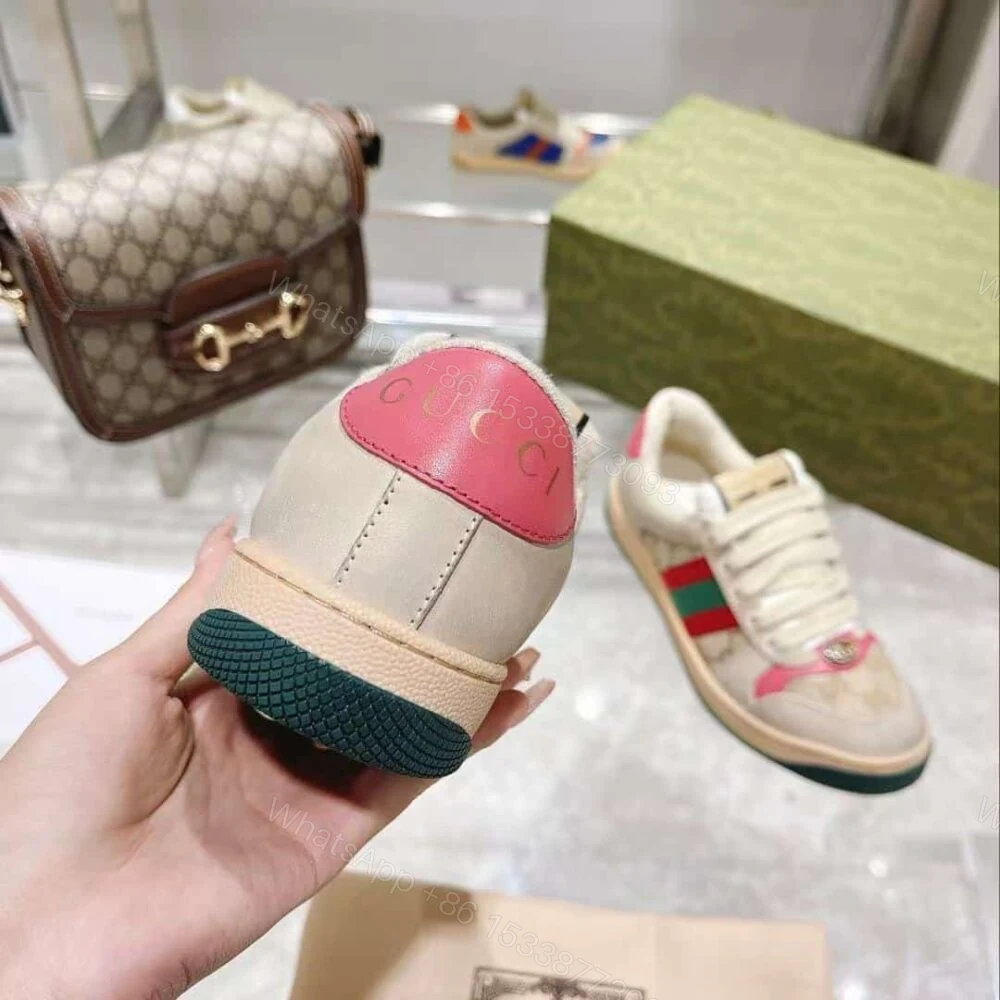 View 7 of Gucci GG Screener Distressed GG Canvas Pink