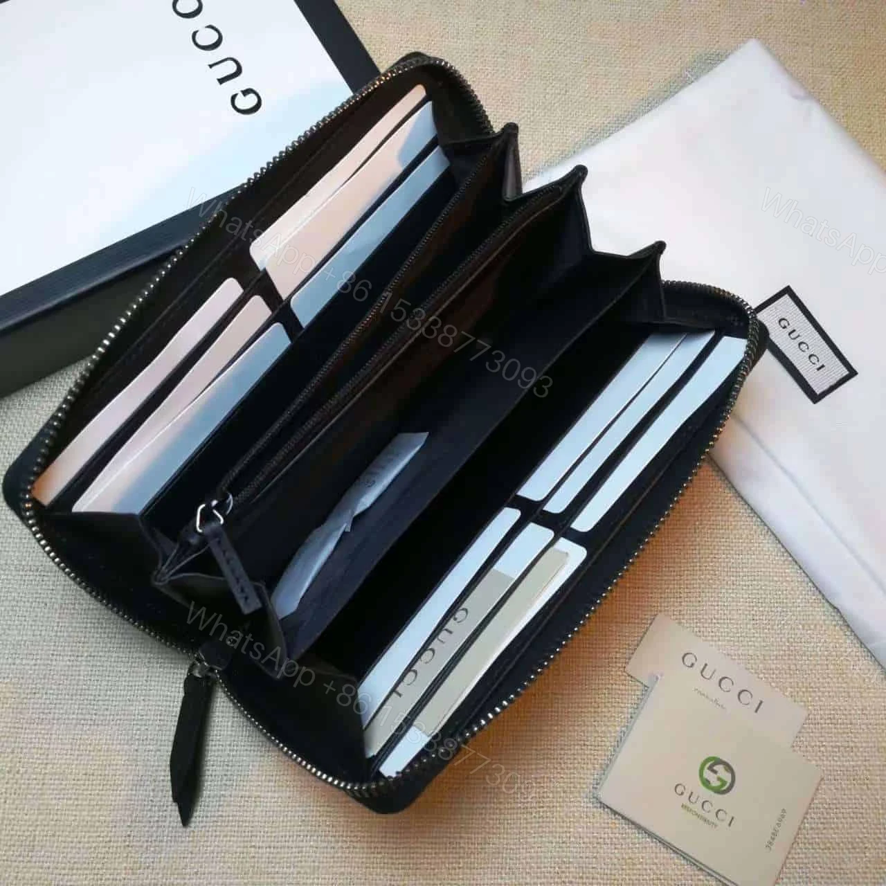 View 5 of GUCCI WALLET KINGSNAKE PRINT GG SUPREME ZIP GC2