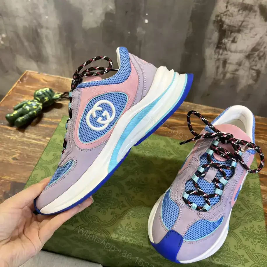 View 7 of GUCCI RUN SNEAKERS IN PINK AND BLUE – GC162