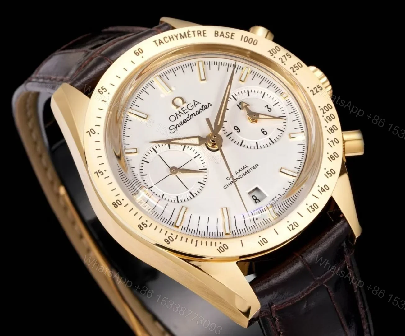 View 3 of Omega Speedmaster Broad Arrow Yellow Gold Enamel 3656.20.31