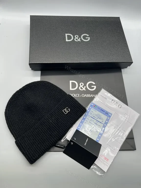 View 8 of Camel Wool-Blend Knit Beanie | D&G Logo, Rib Knit, Luxe Comfort