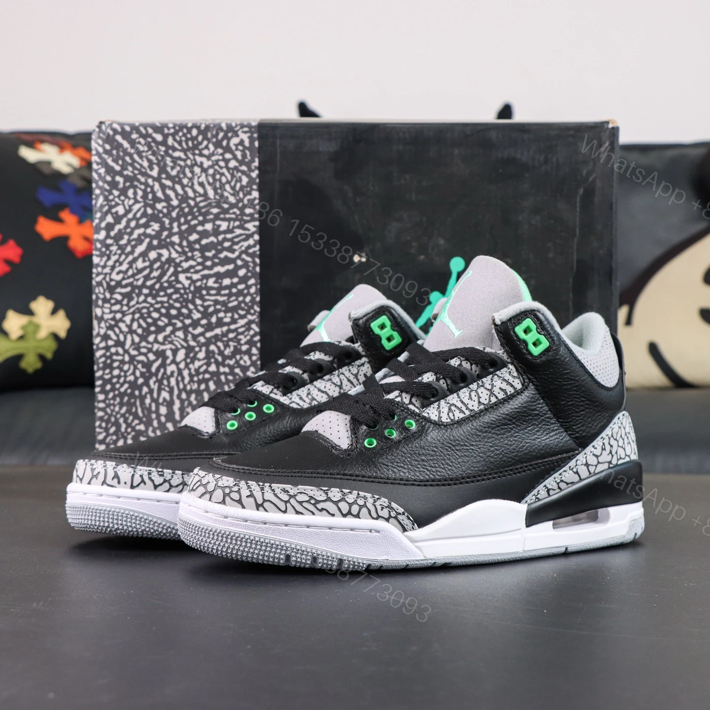 Air Jordan 3 Retro Green Glow Replica — view 1