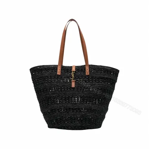 YSL Panier Raffia Bag — view 1