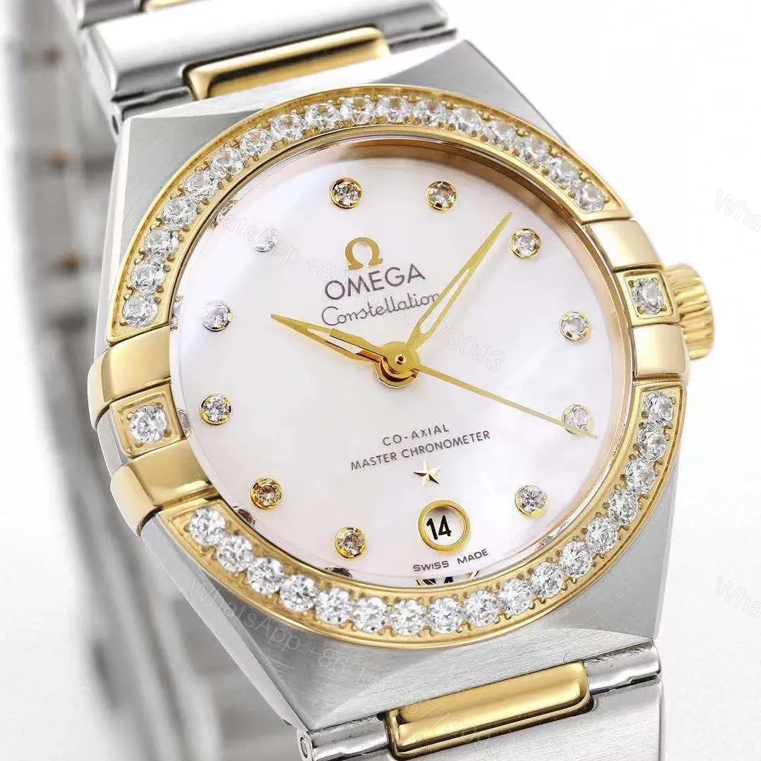 View 4 of Omega Constellation 29mm Women’s Watch Two-Tone Stainless Steel with Diamond Bezel V6 Version