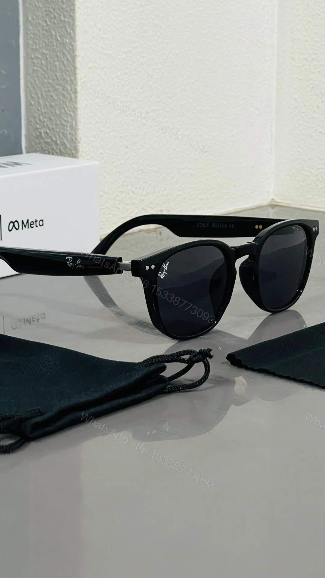 View 4 of Ray-Ban Meta Edition Smart Audio Sunglasses Matte Black