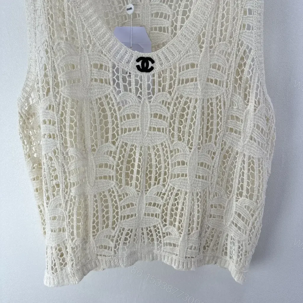 View 7 of Crochet-Knit Tank Top with Couture Texture + Lightweight Luxury Top