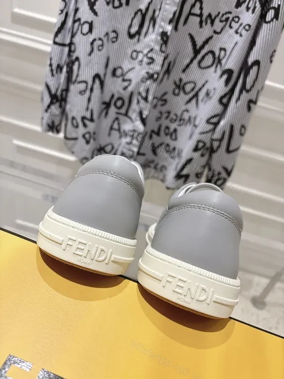 View 7 of Soft Gray & Off-White Luxury Sneakers â€“ Minimalist High-Top Comfort