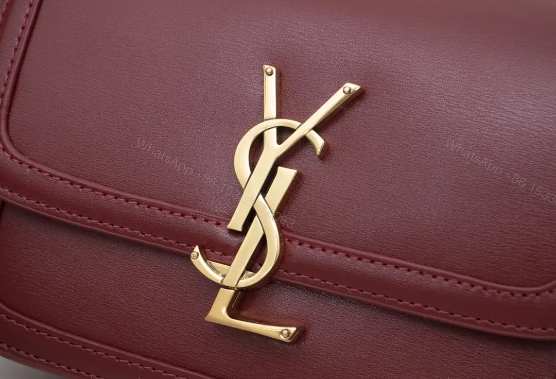 View 5 of Saint Laurent YSL Solferino Small Leather Satchel Shoulder Bag