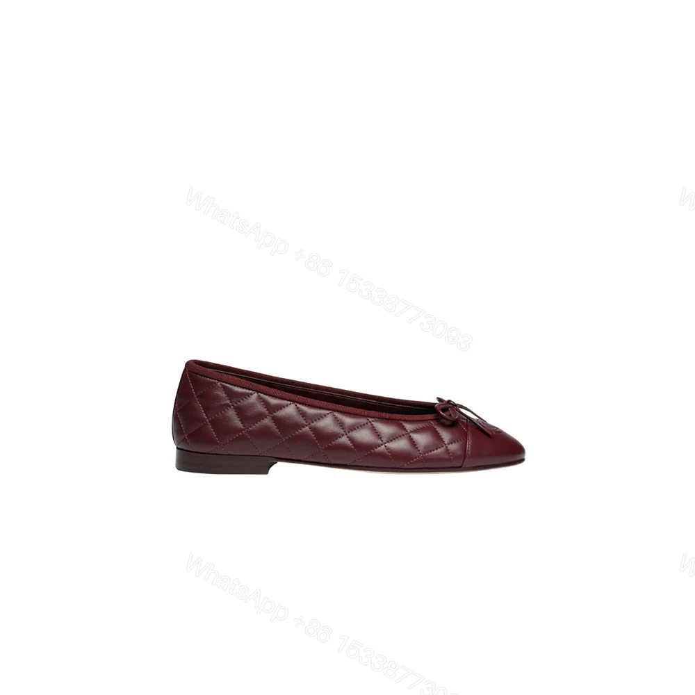 Chanel Ballet Flats Dark Burgundy — view 1