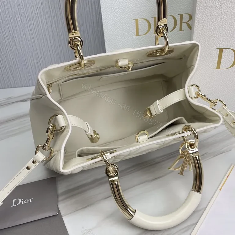 View 5 of Chic Quilted Everyday Luxury Handbag with Dior Charms