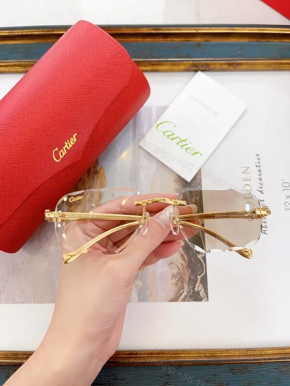 View 7 of Cartier-Inspired Lux Sunglasses: Rose Gradient, Titanium Core
