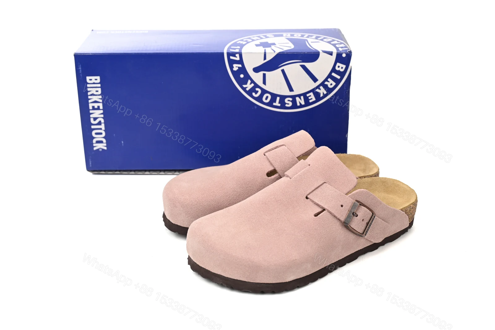 Birkenstock Boston Suede Leather Light Rose 1026171 — view 2