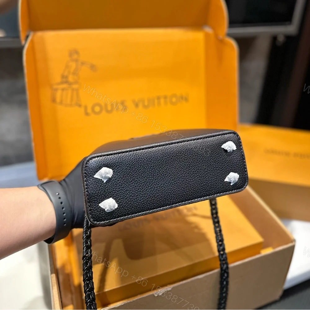 View 5 of Louis Vuitton Capucines East West Mini Optic Black 19Cm M23955