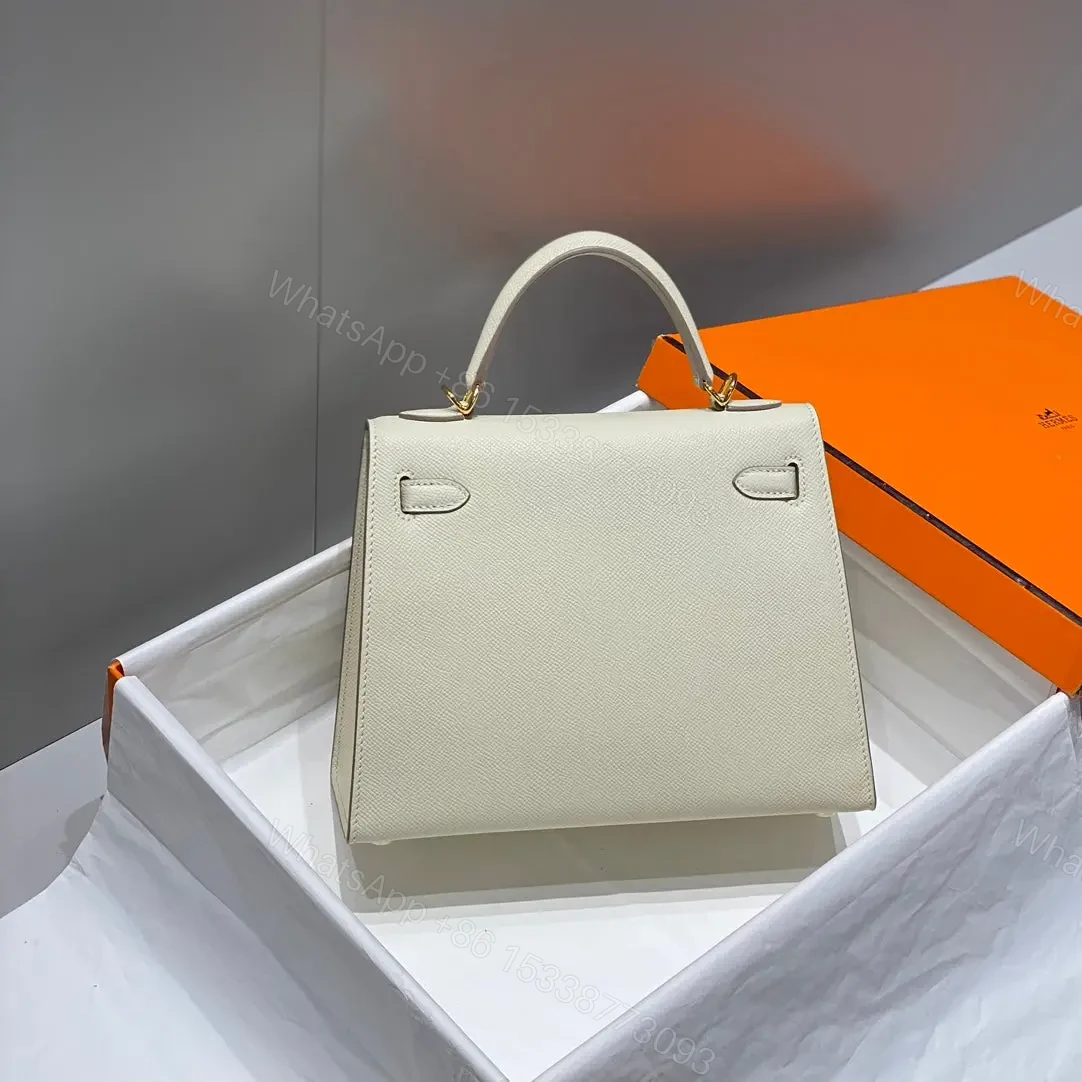 View 6 of HN 25CM IN NATA EPSOM CALFSKIN GOLD HARDWARE