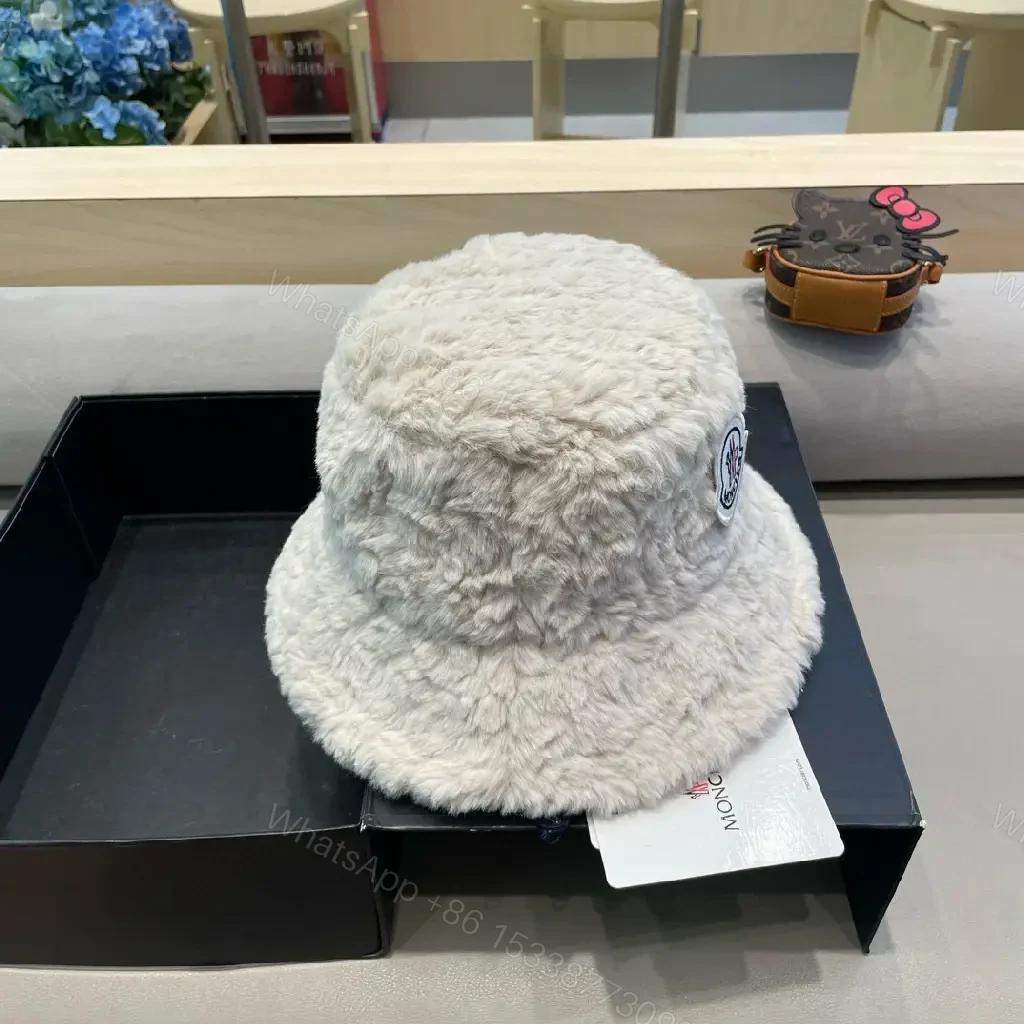 View 7 of Soft Fleece Hat with Logo Patch - Luxe Winter Accessory