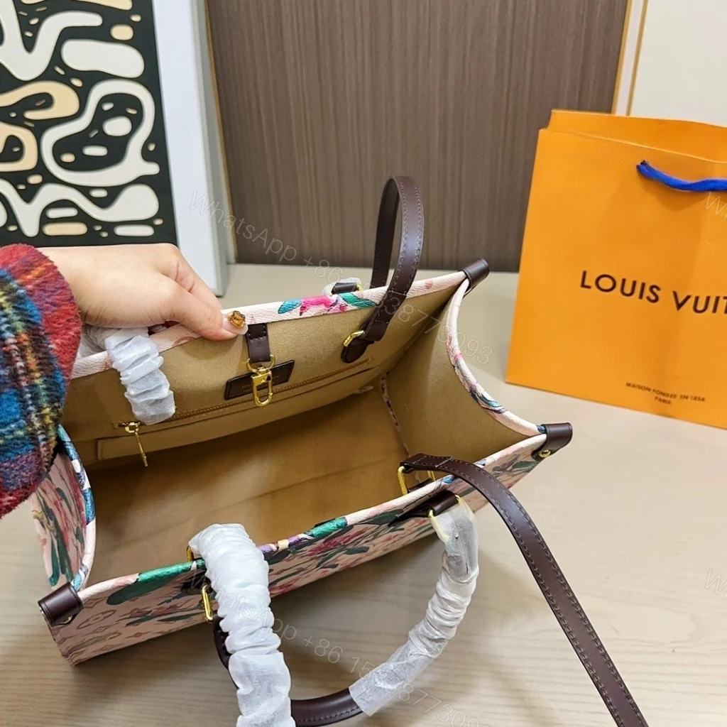 View 4 of Louis Vuitton Onthego MM Monogram Canvas Dune 32cm