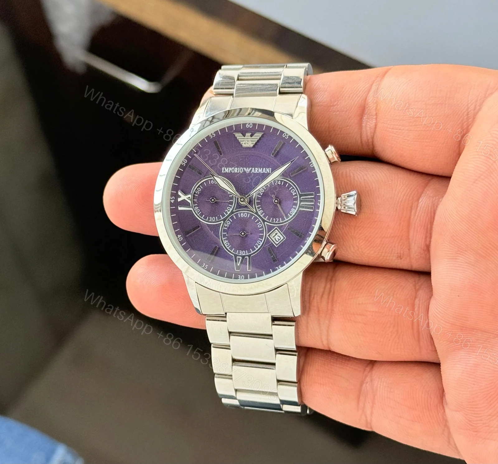 View 2 of Emporio Armani Giovanni Chronograph Watch First Copy | 7AA Quality Replica
