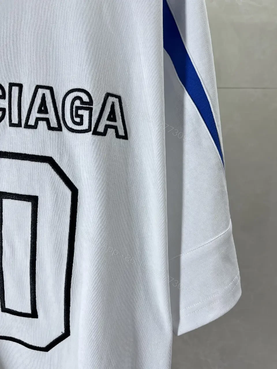 View 5 of White Cotton Oversized Jersey Bold BALENCIAGA 10 Jersey